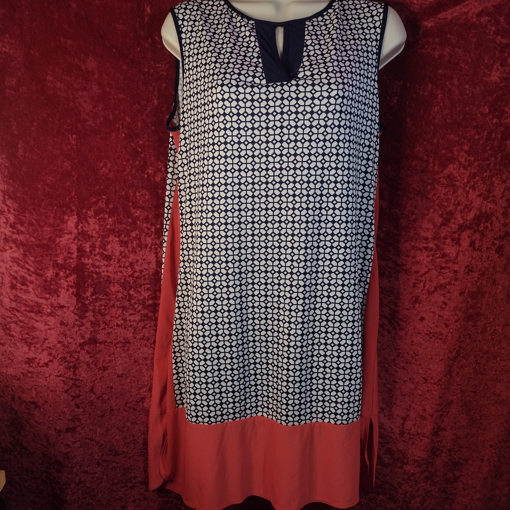 PerSeption Concept Black, White and Red Midi Dress